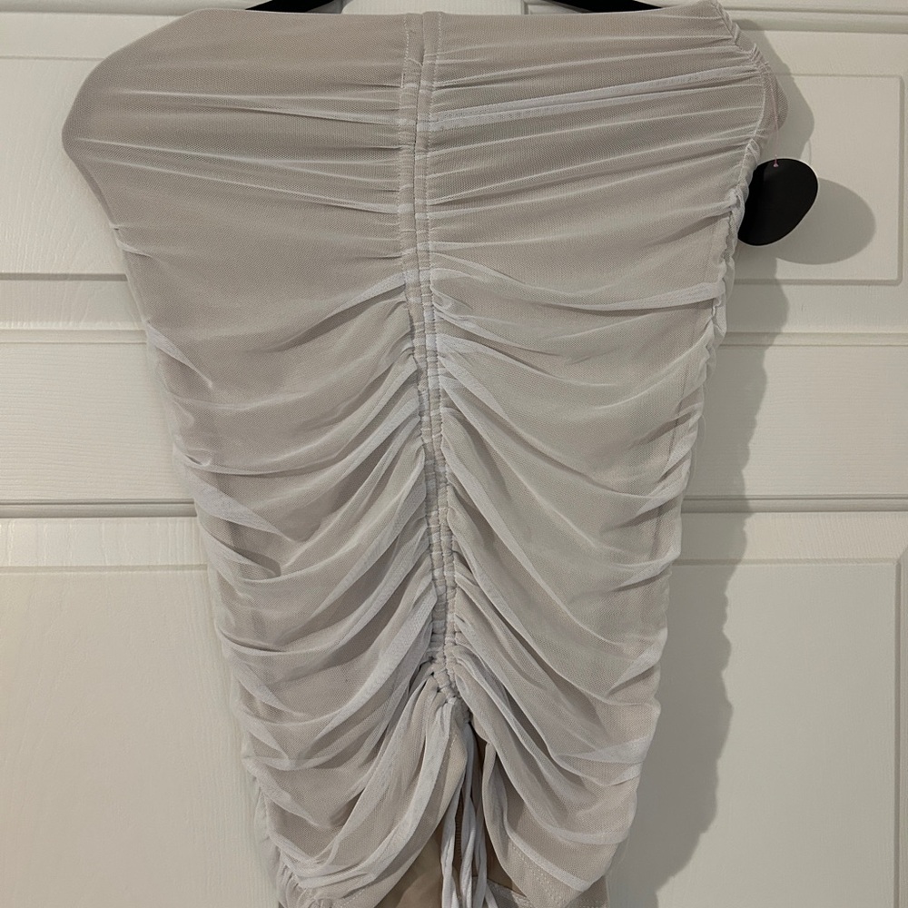Hot Miami Styles Cream Skirt